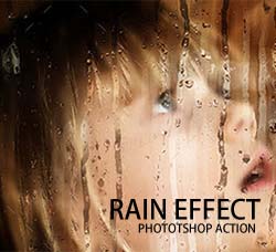 极品PS动作－雨后窗影(含高清视频教程)：Rain Effect Phototshop Action